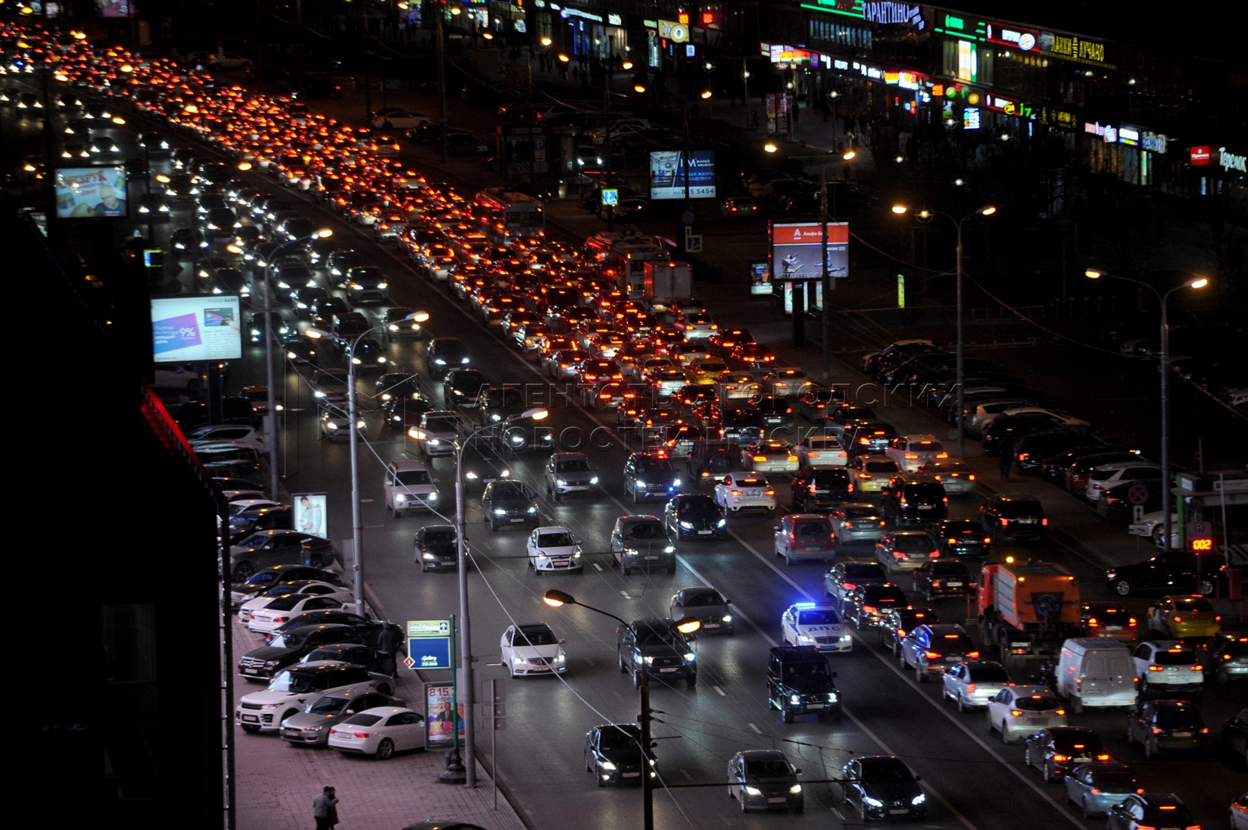 пробка в москве вечером