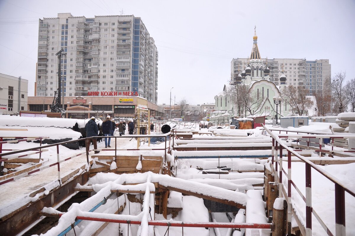 Московский ход. Стромынка метро вид сверху. Фото строительства м. Стромынка.