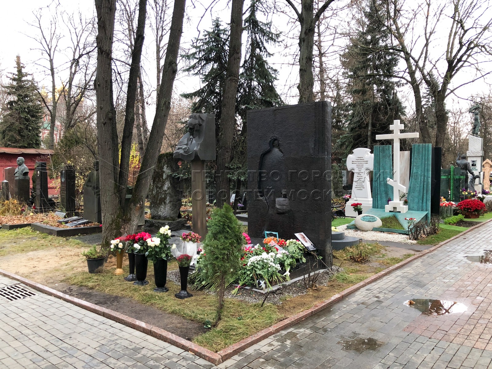 Тихонов похоронен. Памятник Жванецкому на Новодевичьем кладбище. Памятник на могиле Тихонова.