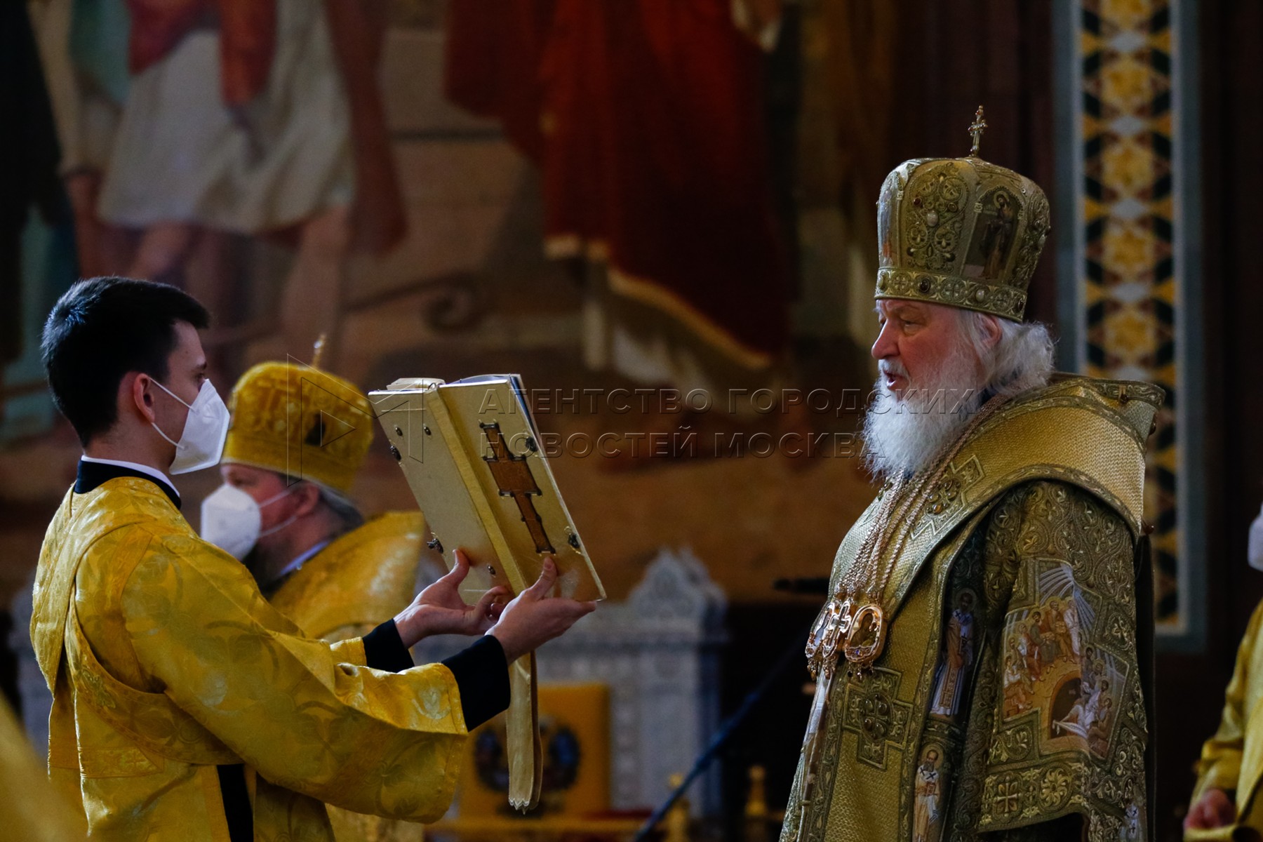 Патриаршее богослужение храме Христа Спасителя