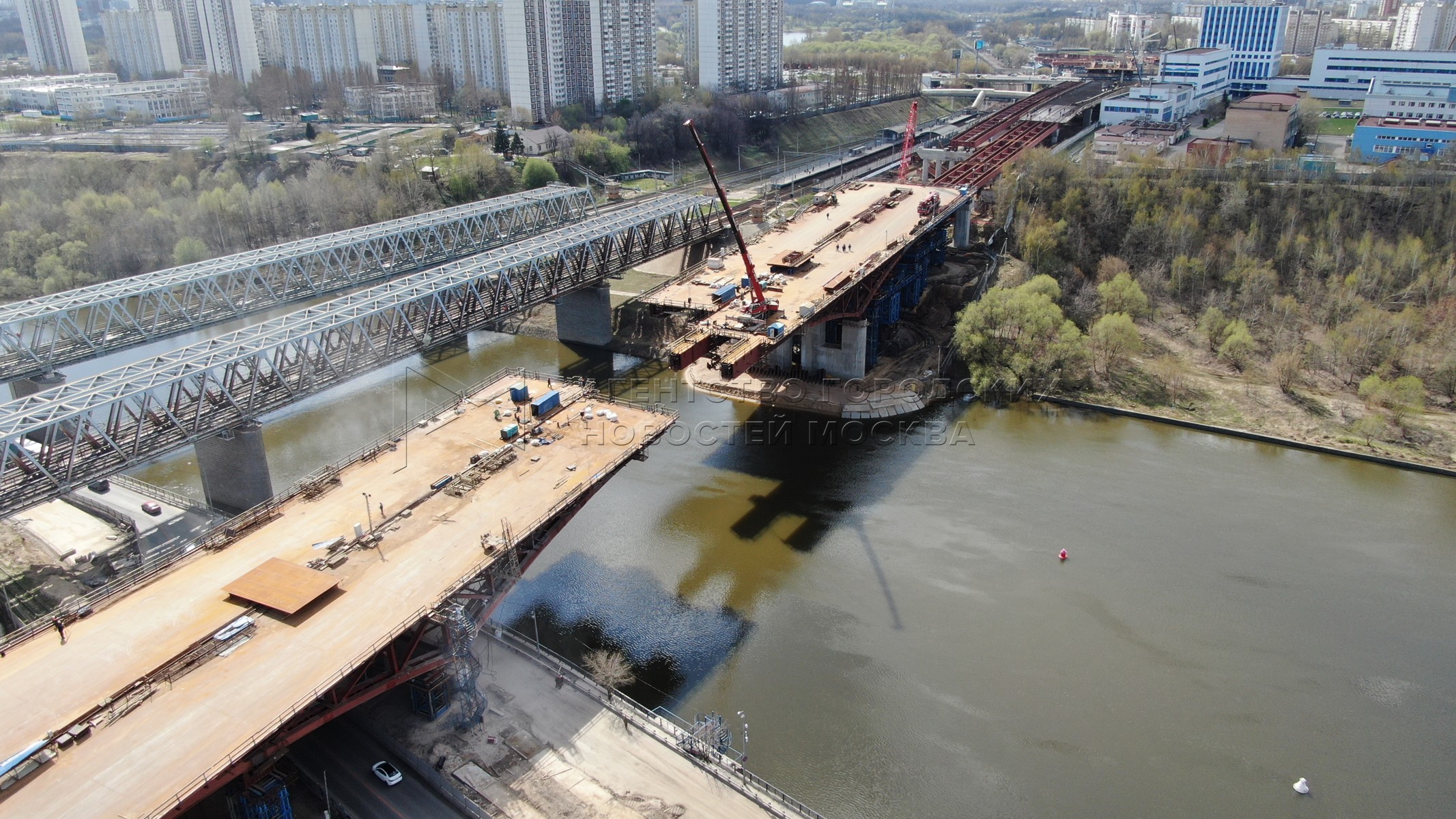 Курьяновская набережная. Речные земли. Московский скоростной диаметр. Переход над МКАД. Развязка Каширского шоссе и Юго-Восточной хорды.