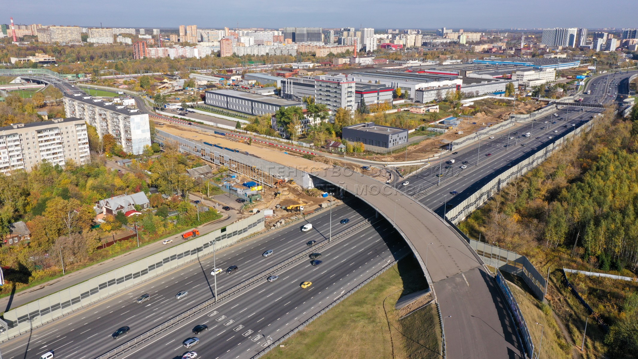 Городской округ мытищи московская. Ярославское шоссе. Шоссе. Транспортное строительство. Выезд из Москвы.