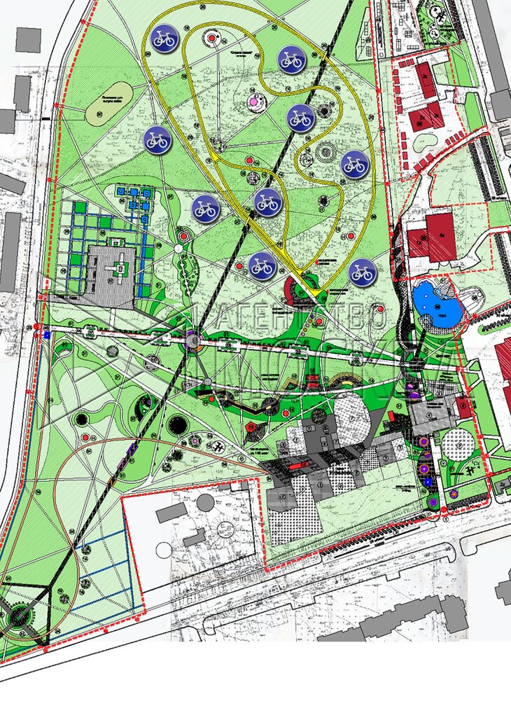 Измайловский парк велодорожки карта