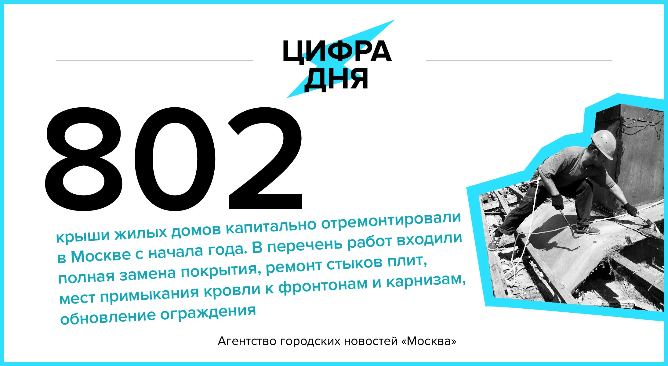 Цифра дня 16 ноября: 802 крыши жилых домов капитально отремонтировали в  Москве с начала года - Агентство городских новостей «Москва» -  информационное агентство