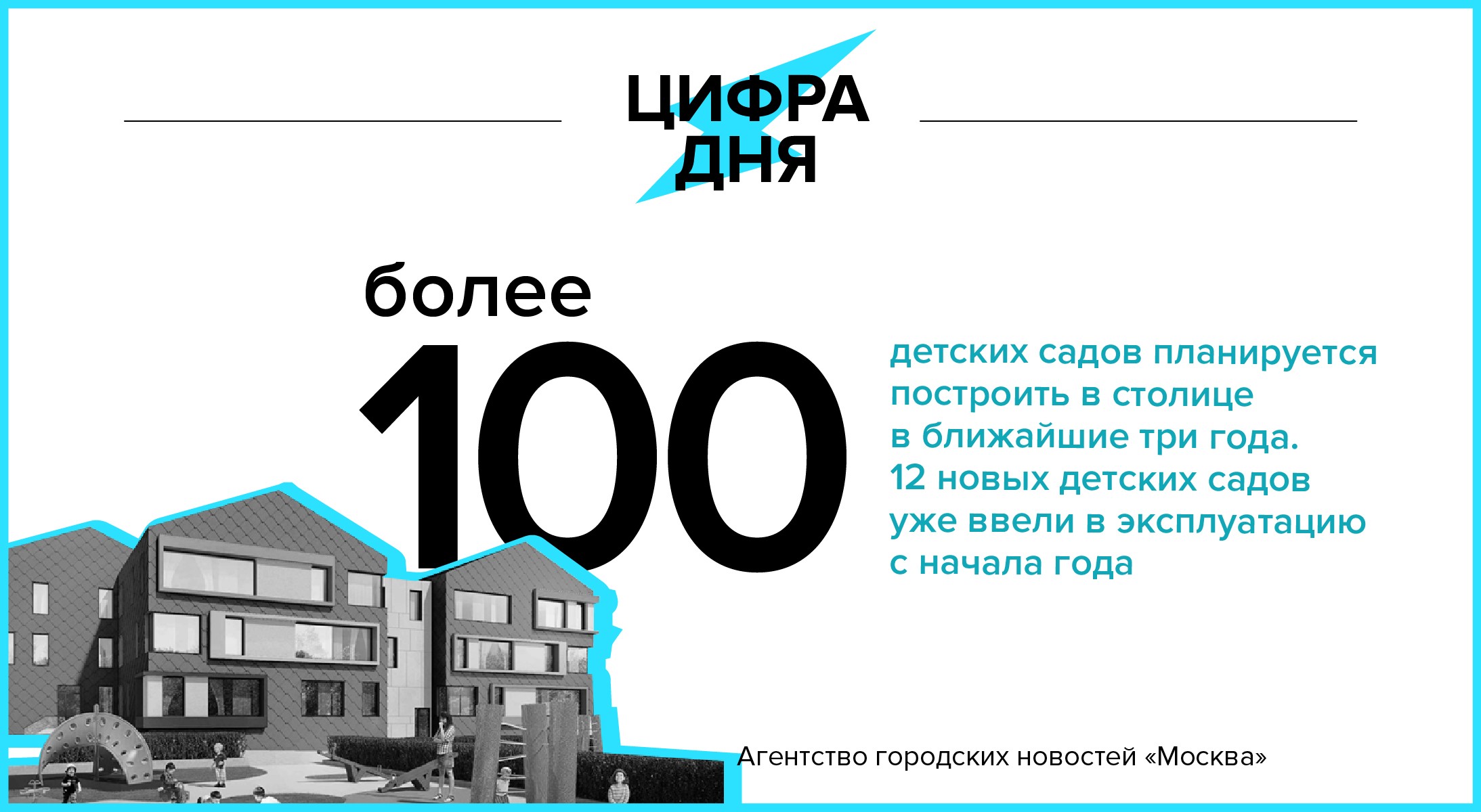 Цифра дня 22 июня: Более 100 детских садов планируется построить в столице  в ближайшие три года - Агентство городских новостей «Москва» -  информационное агентство